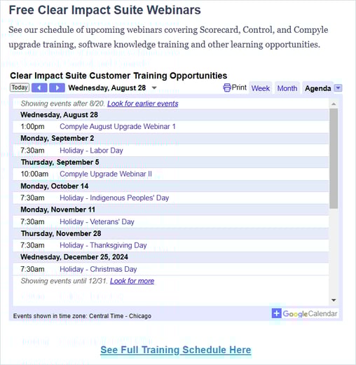 Google Calendar for Customer Webinars