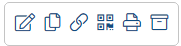 Form List Action Menu - Icons for Edit, Copy Form, Copy Link to Complete Form, Get QR Code, Print Blank Form, and Archive Form